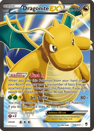 Dragonite EX (108 Full Art) 108/111/111 - Ultra Rare - Holofoil
