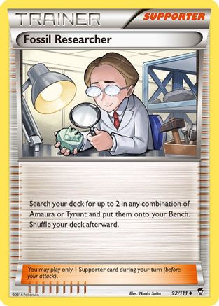 Fossil Researcher 092/111 - Uncommon - Reverse Holofoil