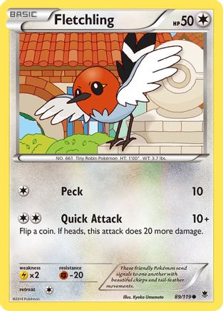 Fletchling 089/119 - Common - Reverse Holofoil
