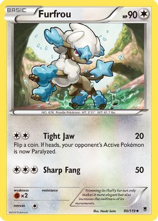 Furfrou 090/119/119 - Uncommon - Reverse Holofoil