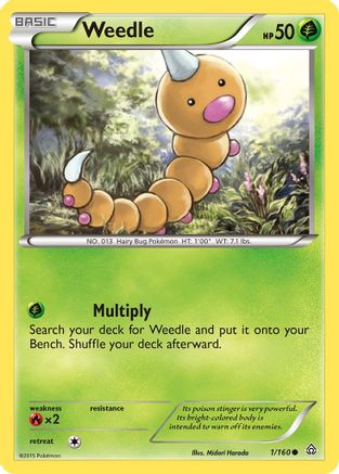 Weedle 001/160 - Common