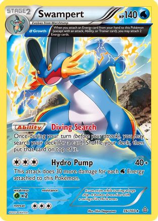 Swampert (Alpha) 036/160/160 - Holo Rare - Holofoil