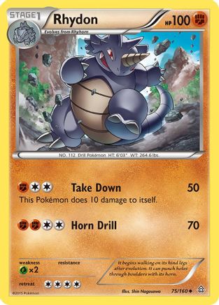 Rhydon 075/160 - Uncommon