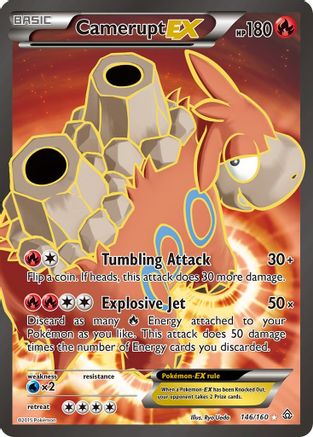 Camerupt EX (146 Full Art) 146/160 - Ultra Rare - Holofoil