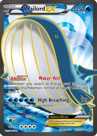 Wailord EX (147 Full Art) 147/160/160 - Ultra Rare - Holofoil