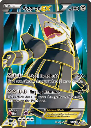 Aggron EX (153 Full Art) 153/160/160 - Ultra Rare - Holofoil