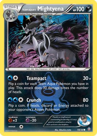 Team Aqua's Mightyena 018/34/34 - Common