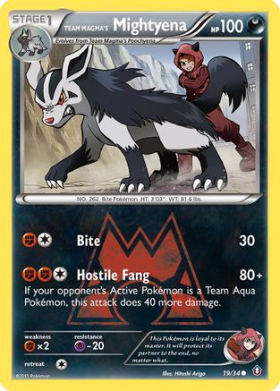 Team Magma's Mightyena 019/34/34 - Common