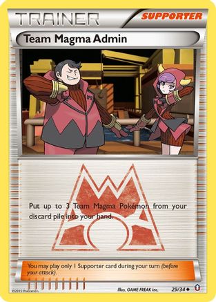 Team Magma Admin 029/34/34 - Uncommon