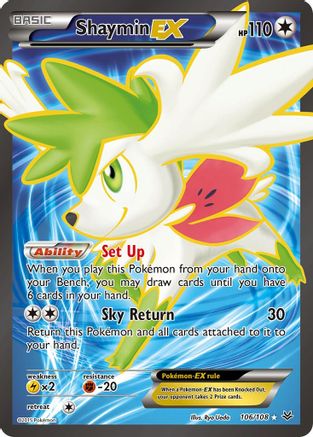 Shaymin EX (106 Full Art) 106/108/108 - Ultra Rare - Holofoil