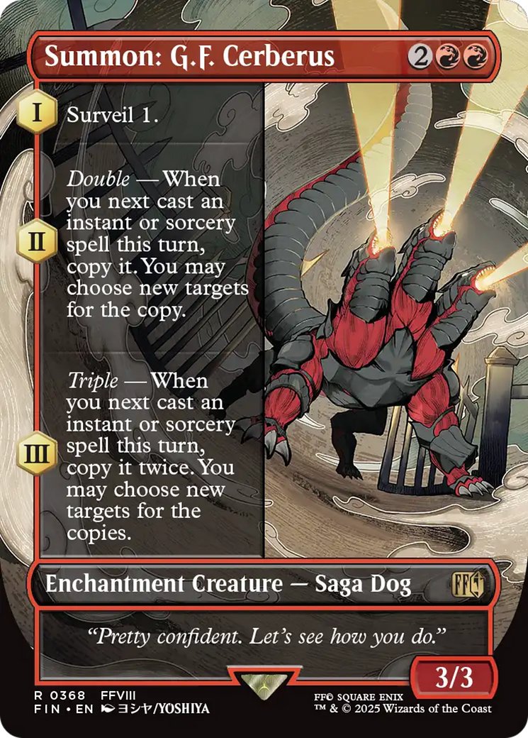 Summon: G.F. Cerberus (Borderless) (FIN-368) - FINAL FANTASY Foil