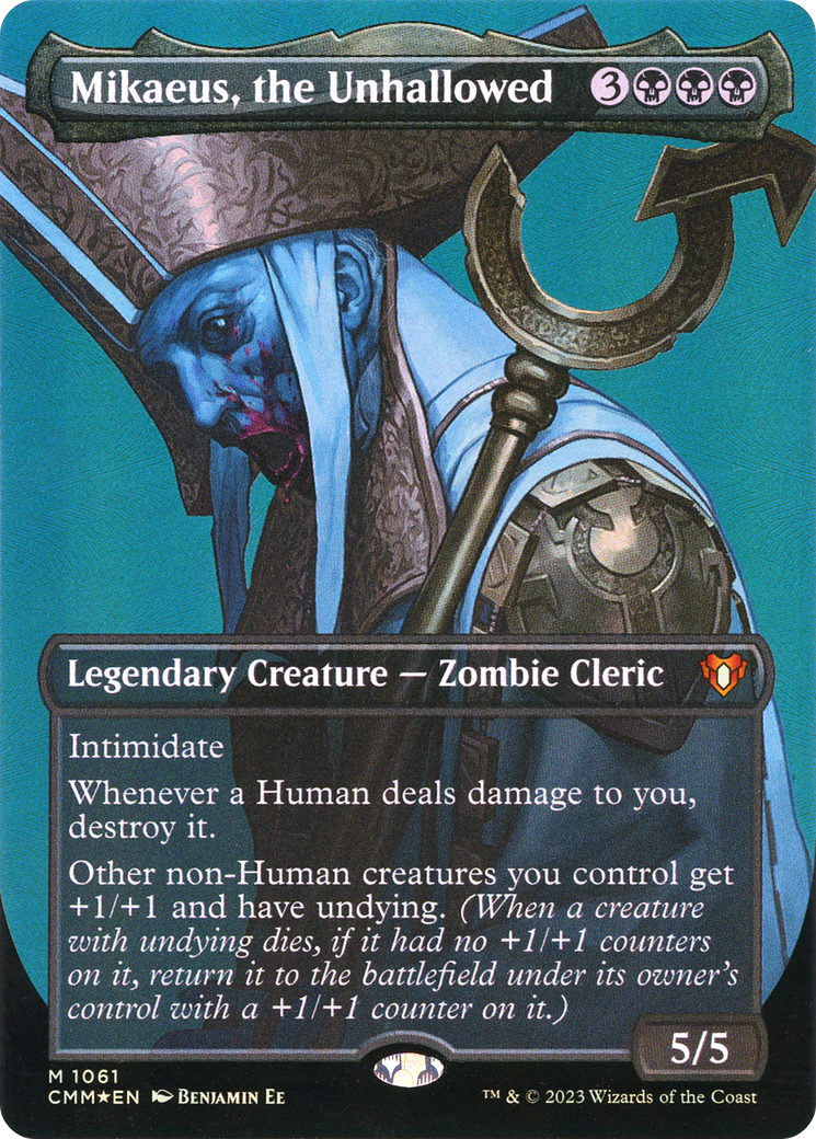 Mikaeus, the Unhallowed (Borderless Textured Foil Frame Break) [Commander Masters]