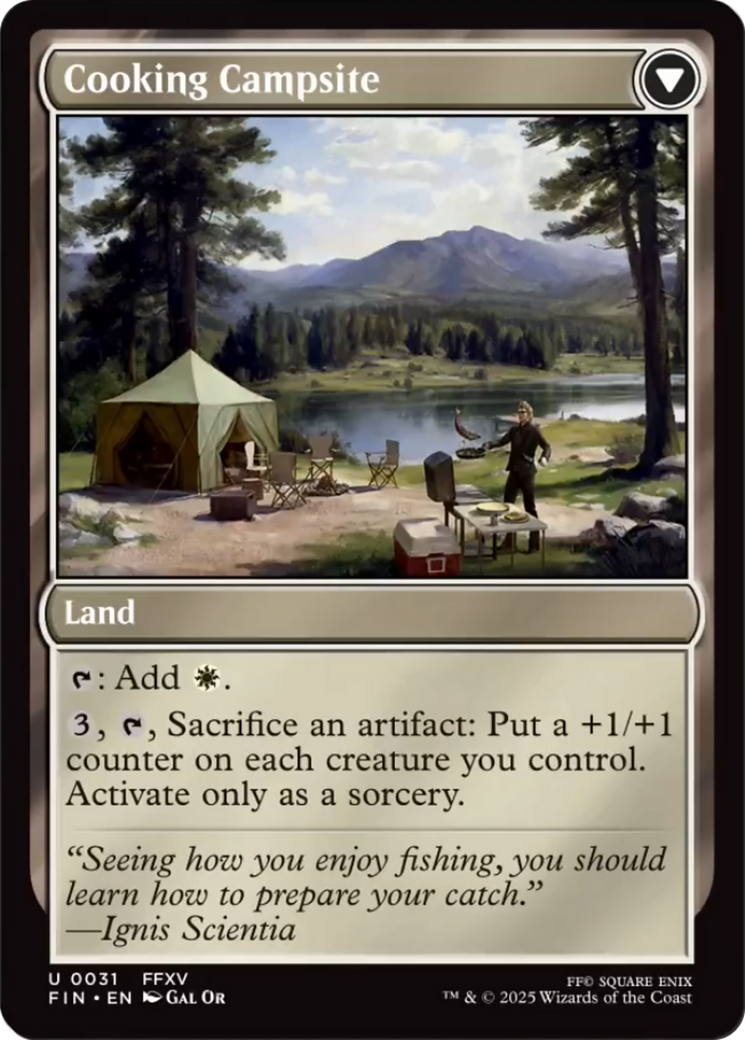 Sidequest: Catch a Fish // Cooking Campsite (FIN-031) - FINAL FANTASY: (enchantment) Foil