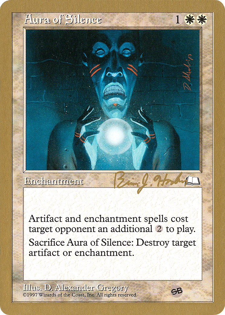 Aura of Silence (Brian Hacker) (SB) [World Championship Decks 1998]