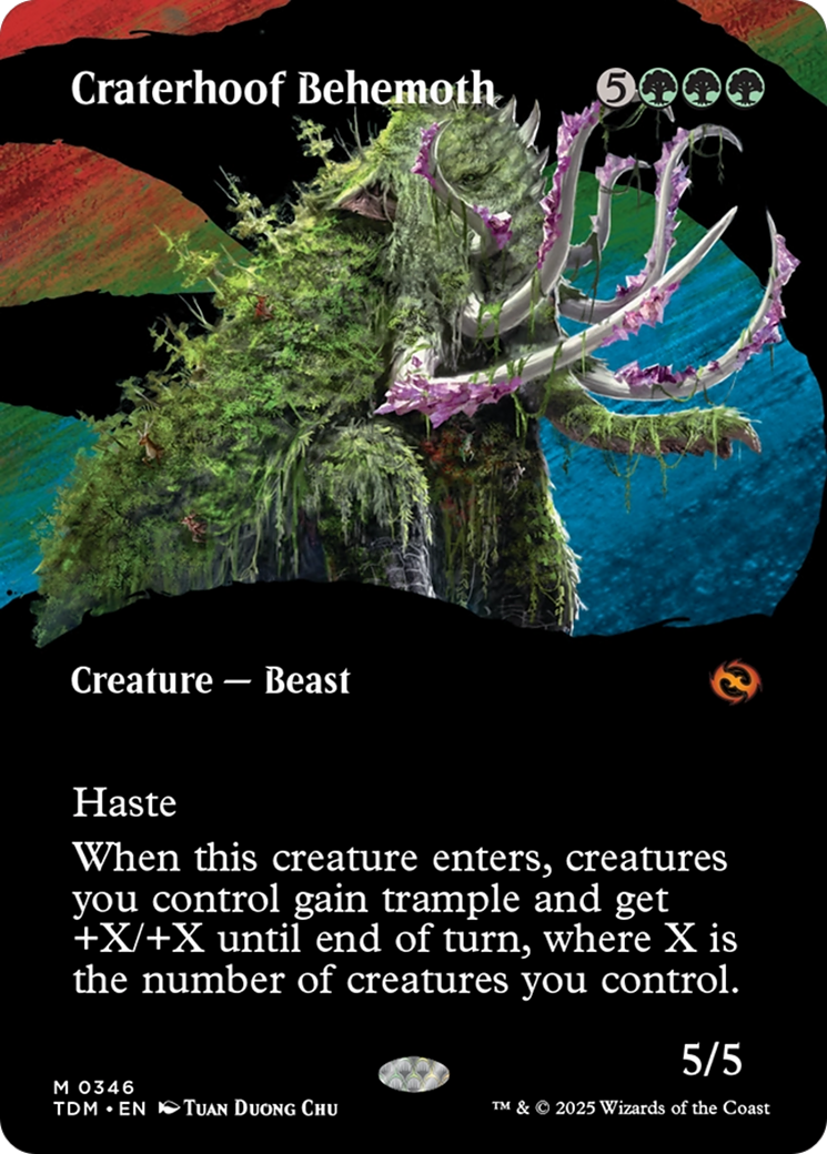 Craterhoof Behemoth (Borderless) (TDM-346) - Tarkir: Dragonstorm Foil
