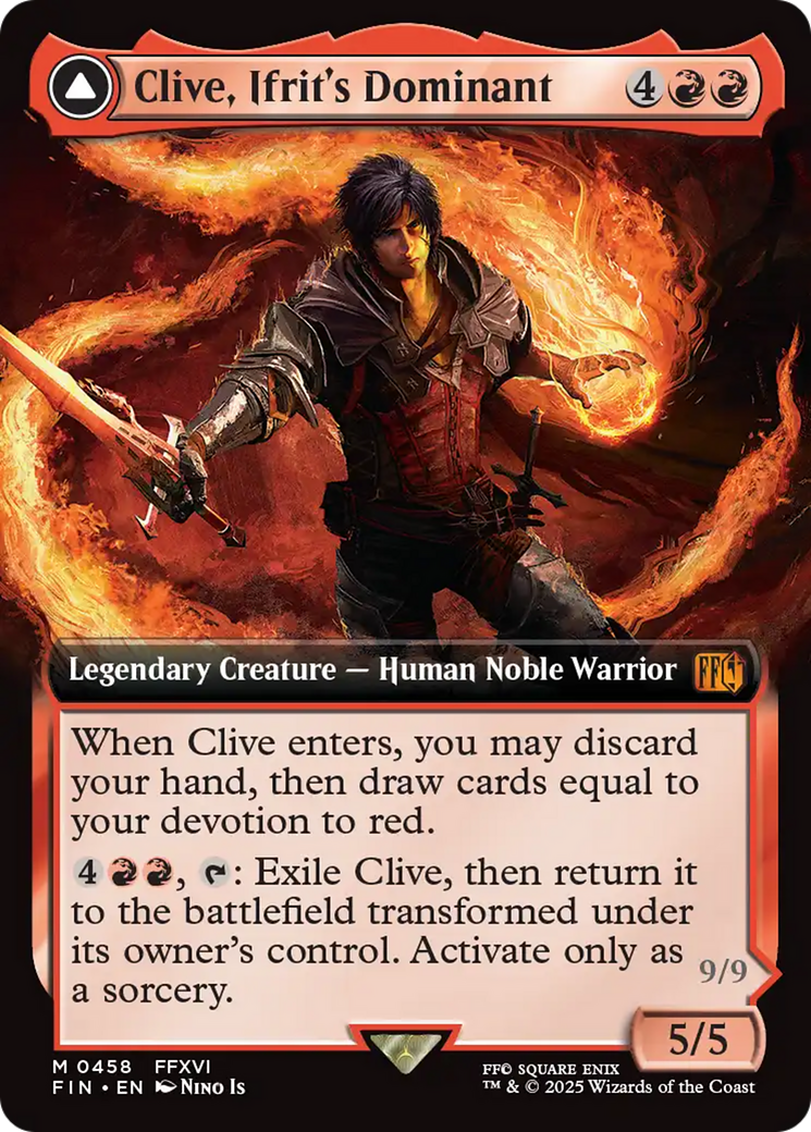 Clive, Ifrit's Dominant (Extended Art) (FIN-458) - FINAL FANTASY Foil