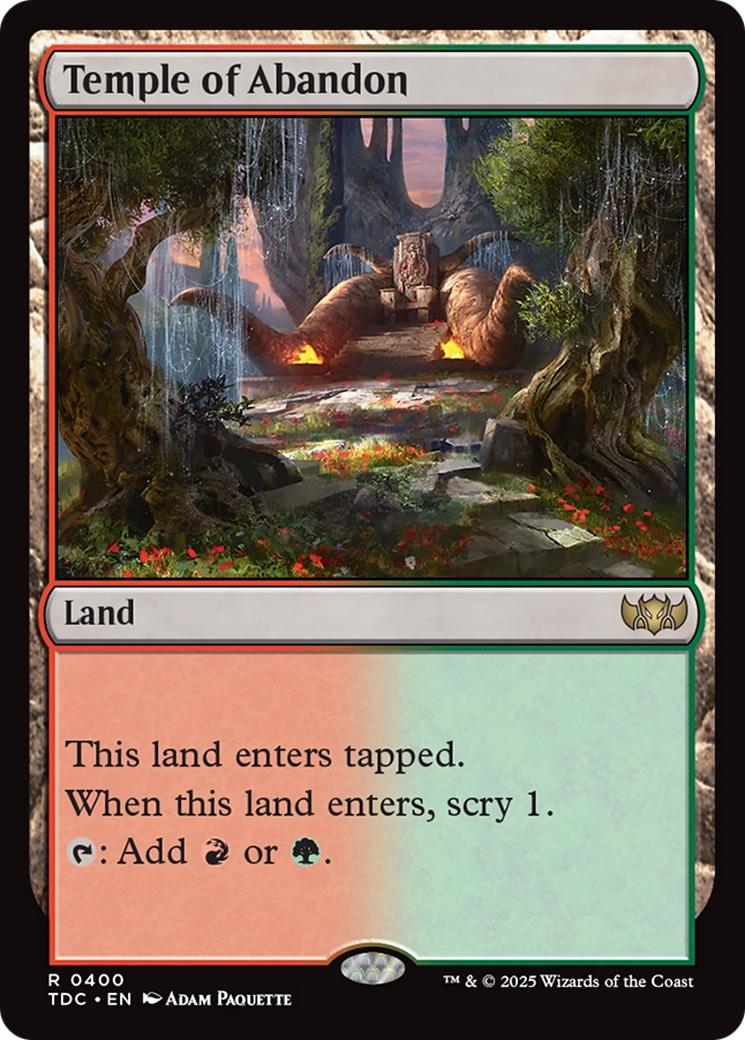 Temple of Abandon (TDC-400) - Commander: Tarkir: Dragonstorm