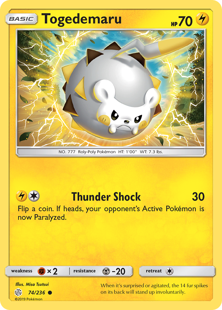 Togedemaru (74/236) [Sun & Moon: Cosmic Eclipse]