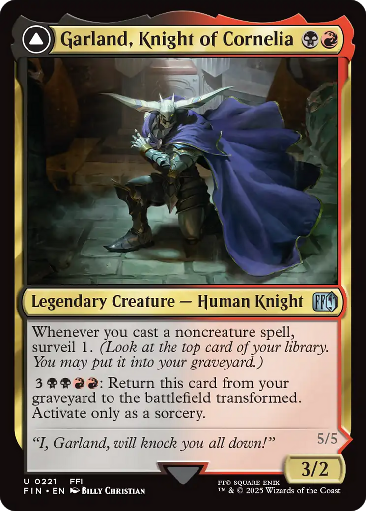 Garland, Knight of Cornelia // Chaos, the Endless (FIN-221) - FINAL FANTASY Foil