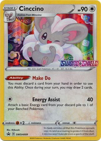 Cinccino (SWSH009) (Prerelease Promo) [Sword & Shield: Black Star Promos]