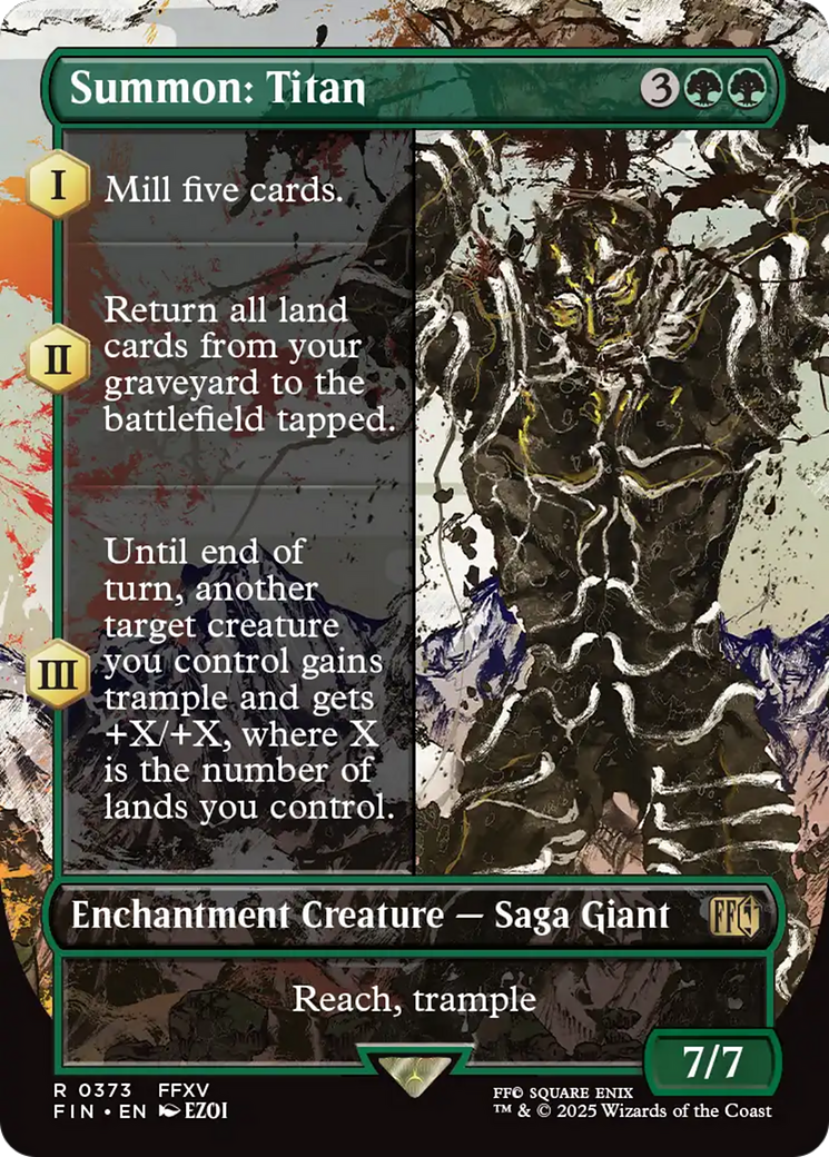 Summon: Titan (Borderless) (FIN-373) - FINAL FANTASY Foil