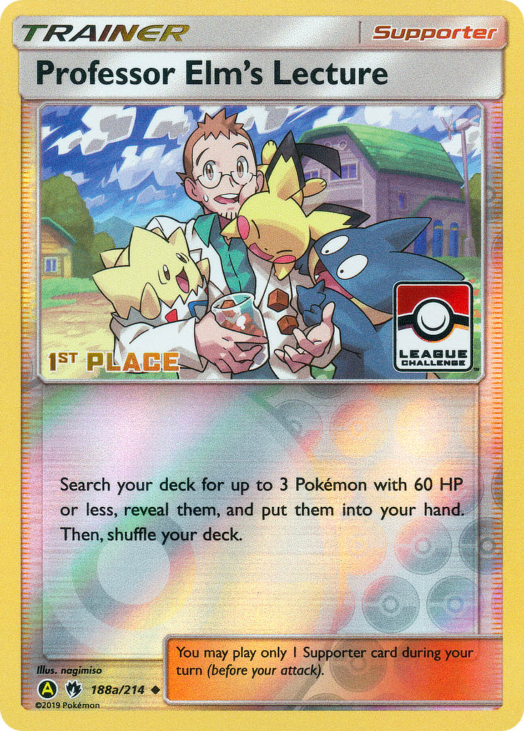 Professor Elm's Lecture (188a/214) (League Promo 1st Place) [Sun & Moon: Lost Thunder]