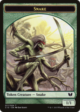 Snake (017) // Saproling Double-Sided Token [Commander 2015 Tokens]