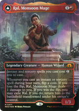 Ral, Monsoon Mage // Ral, Leyline Prodigy (Borderless) (Textured Foil) [Modern Horizons 3]