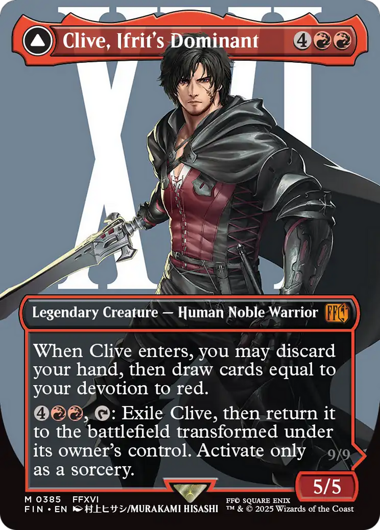 Clive, Ifrit's Dominant (Borderless) (0385) (FIN-385) - FINAL FANTASY Foil
