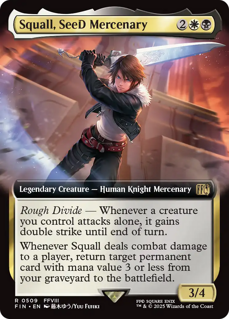 Squall, SeeD Mercenary (Extended Art) (FIN-509) - FINAL FANTASY Foil